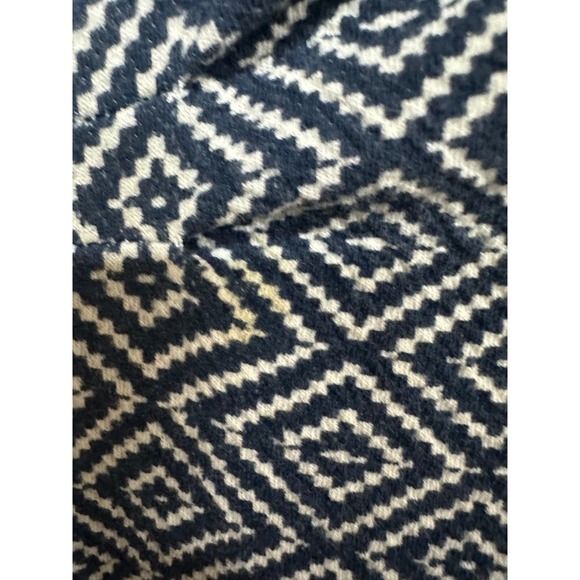 Anthropologie Postmark Open Back Dress Blue and White Diamond Stitch Size 4 - Picture 6 of 6